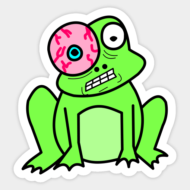 Stressed Frog Sticker by Shrenk